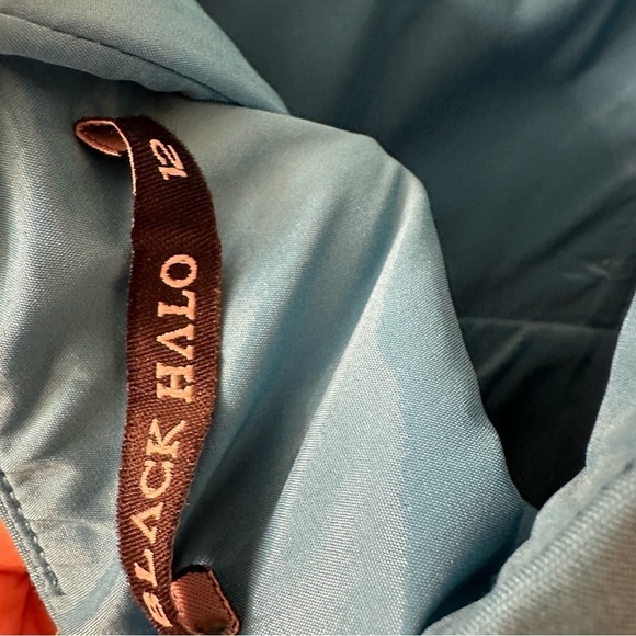 Black Halo Aqua Olsen sheath dress in blue size 12 - Picture 7 of 7